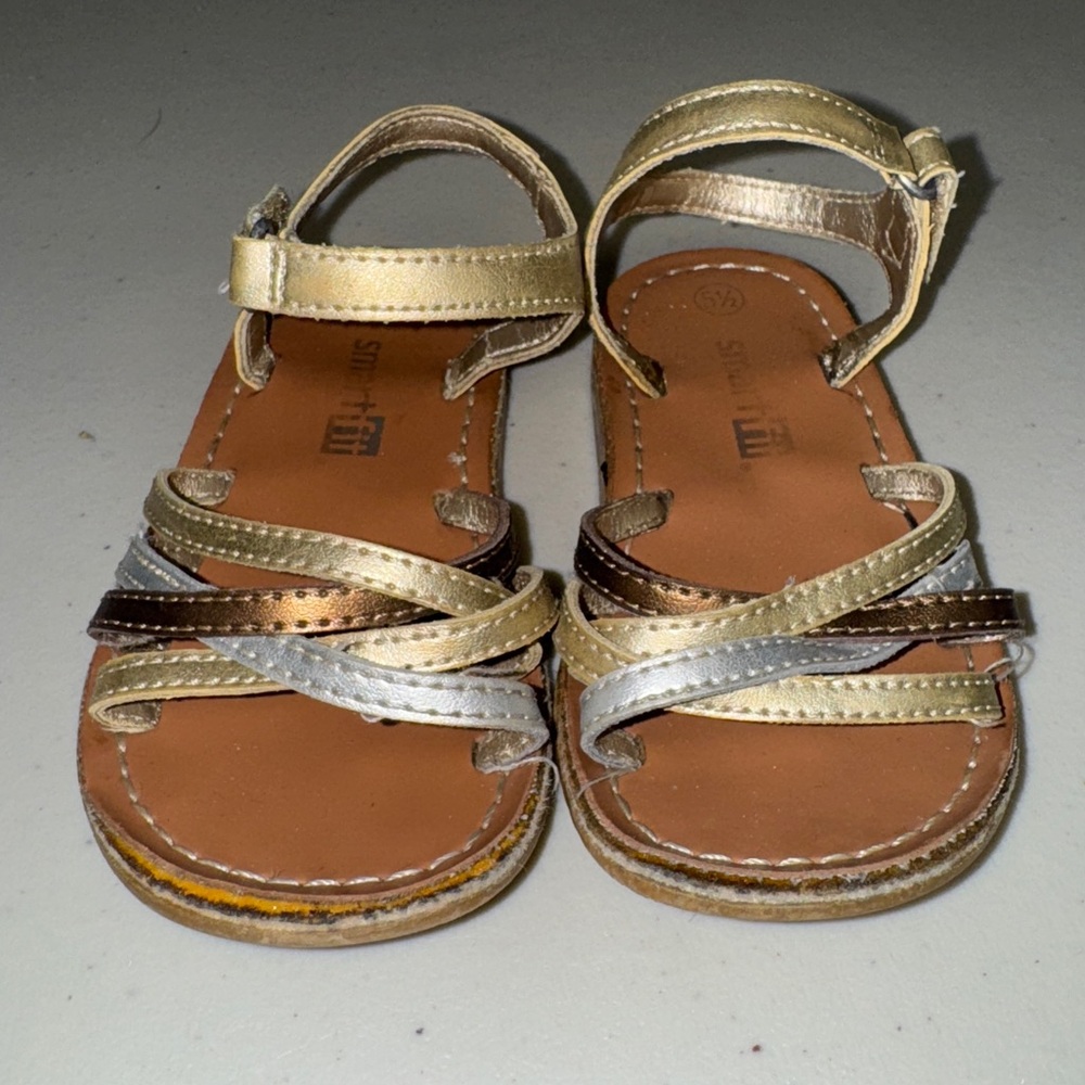Silver Gold Strappy Sandals Baby Girl’s Toddler Open Toe Gladiator Summer Cute